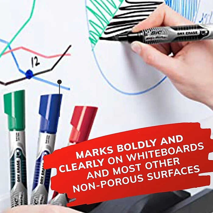 BIC Intensity Advanced Dry Erase Markers, Fine Bullet Tip, Assorted, 12/Pack (GELIPP121AST) 8 BIC Intensity Advanced Dry Erase Markers, Fine Bullet Tip, Assorted, 12/Pack (GELIPP121AST) - Image 6