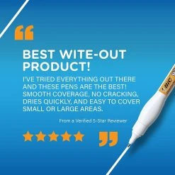 BIC Wite-Out Shake 'N Squeeze Correction Pen, 8 Ml., White, 4/Pack (50745) -Cheap Staples Shop 2CF0C055 8BFF 488A 8E43D67260105166 sc7