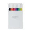 Uni EMOTT Fineliner Marker Pens, Fine Point, 0.4mm, Assorted Inks, 10/Pack (24836)