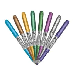 BIC Intensity Metallic Permanent Markers, Fine Tip, Assorted, 8/Pack (GMPMP81-AST) -Cheap Staples Shop 516185F3 083B 4E06 8F2918927622D8E5 sc7