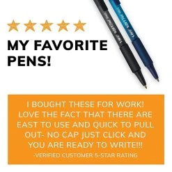 BIC Soft Feel Retractable Ballpoint Pens, Medium Point, Blue Ink, Dozen (SCSM11BLU) -Cheap Staples Shop 58A57703 A1E9 492B A42A1E9731933C60 sc7