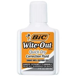 BIC Wite-Out Quick Dry Correction Fluid, 20ml., White, 12/Pack (WOFQD12-WHT) -Cheap Staples Shop 7364F99D B377 43F3 A2B84354C3166508 sc7