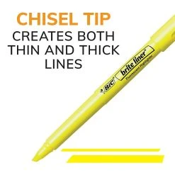 BIC Brite Liner Stick Highlighter, Chisel Tip, Yellow, Dozen (65550) -Cheap Staples Shop 7B6E1D7C B3FF 4C94 AB34AB78D7219191 sc7