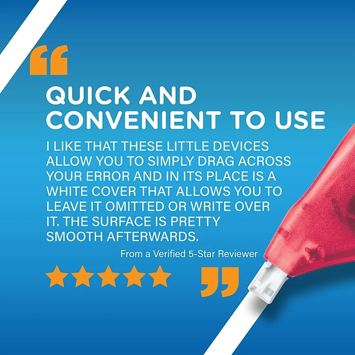 BIC Wite-Out Correction Tape, White, 4/Pack (50589) 9 BIC Wite-Out Correction Tape, White, 4/Pack (50589) - Image 7