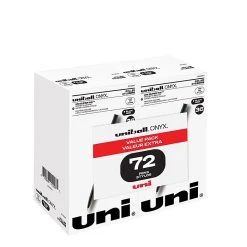 Uni-ball ONYX Rollerball Pen, Fine Point, Black Ink, 72/Pack (2013567)