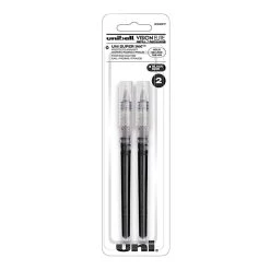 Uni-ball Uniball Vision Elite Rollerball Pen Refills, Bold Point, 0.8mm, Black Ink, 2/Pack (61233)