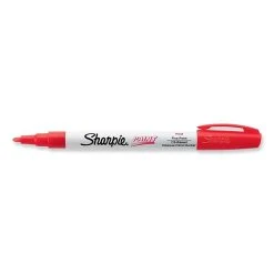 Sharpie Permanent Paint Marker, Fine Tip, Red (35535)