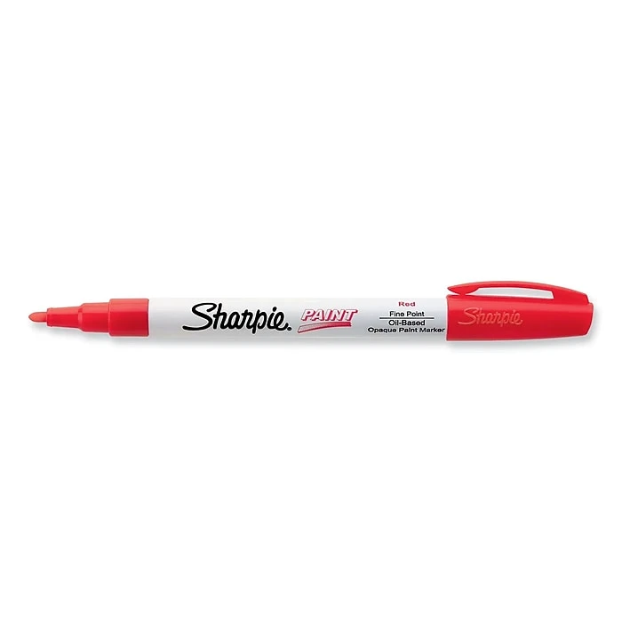 Sharpie Permanent Paint Marker, Fine Tip, Red (35535) 3 Sharpie Permanent Paint Marker, Fine Tip, Red (35535)