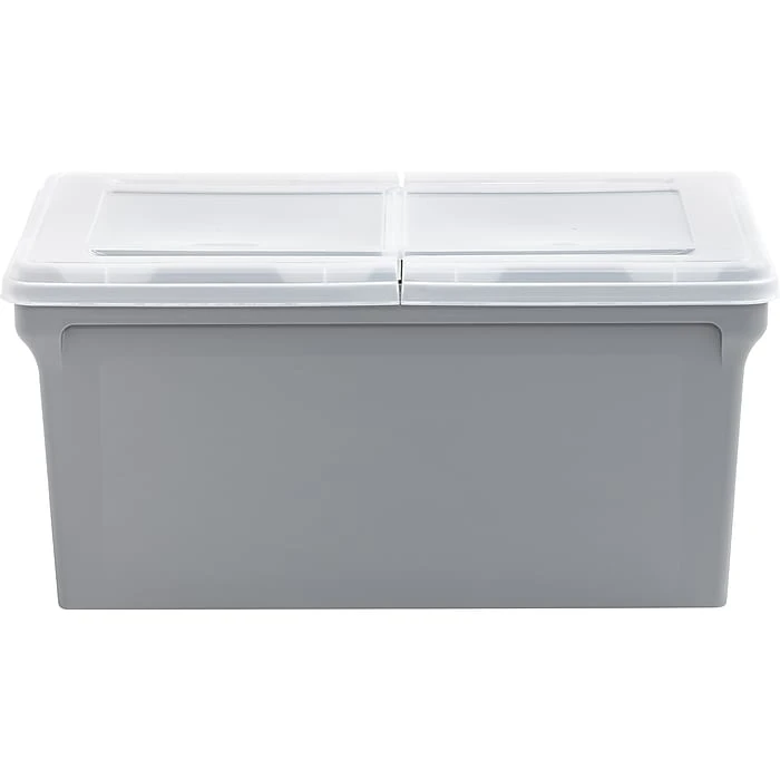Iris Plastic File Box With Split Lid, Letter Size, Gray, 4/Pack (500167) 12 Iris Plastic File Box With Split Lid, Letter Size, Gray, 4/Pack (500167) - Image 10