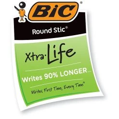 BIC Round Stic Xtra-Life Ballpoint Pen, Medium Point, 1.0mm, Blue Ink, 60/Pack (GSM609BE) -Cheap Staples Shop DDD4AC40 8246 4B51 9010B9B9992DF0B6 sc7