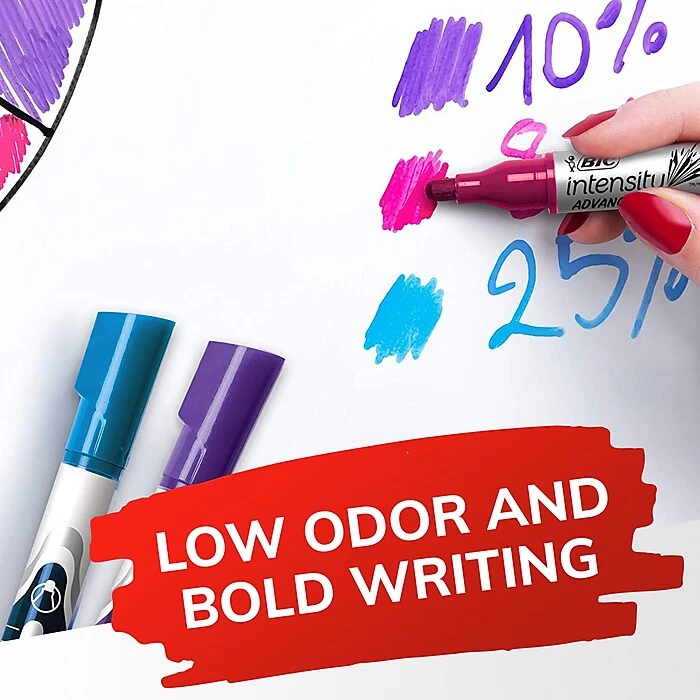 BIC Intensity Advanced Dry Erase Markers, Fine Bullet Tip, Assorted, 12/Pack (GELIPP121AST) 6 BIC Intensity Advanced Dry Erase Markers, Fine Bullet Tip, Assorted, 12/Pack (GELIPP121AST) - Image 4