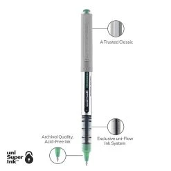 Uni-ball Uniball Vision Rollerball Pens, Fine Point, 0.7mm, Green Ink (60386) 15 Uni-ball Uniball Vision Rollerball Pens, Fine Point, 0.7mm, Green Ink (60386) -Cheap Staples Shop E39AF214 66B3 4897 8C95C42530C65653 sc7