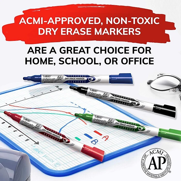 BIC Intensity Advanced Dry Erase Markers, Fine Bullet Tip, Assorted, 12/Pack (GELIPP121AST) 9 BIC Intensity Advanced Dry Erase Markers, Fine Bullet Tip, Assorted, 12/Pack (GELIPP121AST) - Image 7