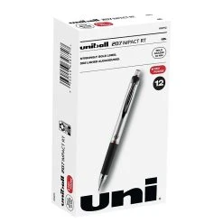Uni-ball 207 Impact RT Retractable Gel Pens, Bold Point, Red Ink, Dozen (65872)