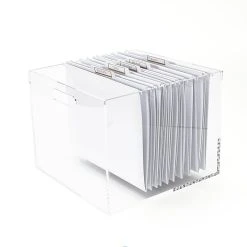 Russell+Hazel Acrylic File Box Bundle, Letter Size, Clear (57948)