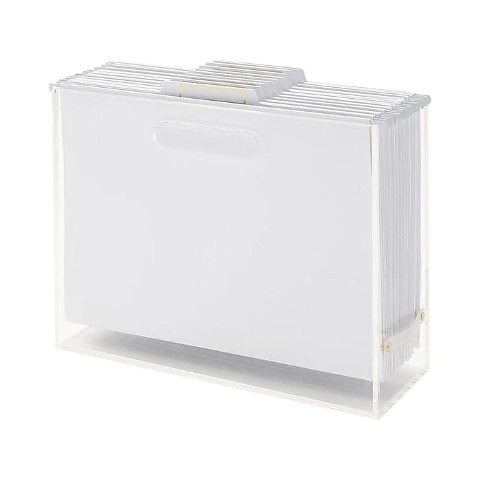 Russell+Hazel Acrylic Slim File Box Bundle, Letter Size, Clear (38594) 3 Russell+Hazel Acrylic Slim File Box Bundle, Letter Size, Clear (38594)