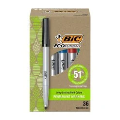 BIC Ecolutions Permanent Markers (formerly ReVolution), Fine Tip, Assorted Colors, 36/Pack (PMER36-AST) -Cheap Staples Shop F1E92D68 4D58 473D 99402FDDB948E30B sc7