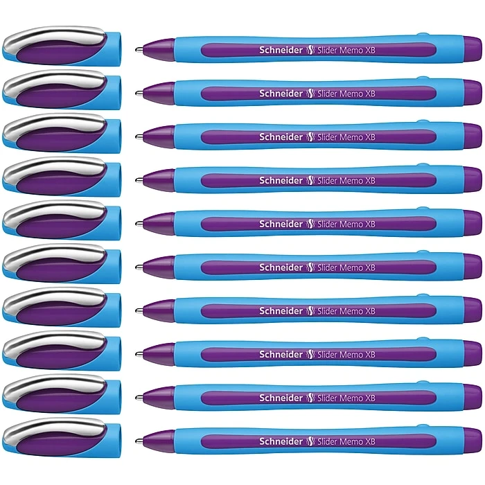 Schneider Slider Memo XB Ballpoint Pen, Extra Bold Point, Violet Ink, 10/Box (PSY150208) 6 Schneider Slider Memo XB Ballpoint Pen, Extra Bold Point, Violet Ink, 10/Box (PSY150208) - Image 4