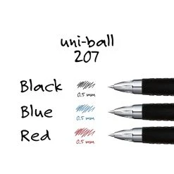 Uni-ball Uniball 207 Retractable Gel Pens, Micro Point, 0.5mm, Blue Ink, 12/Pack (61256) -Cheap Staples Shop FEC59E80 F0B7 4097 9121126E77636C02 sc7