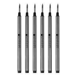 Monteverde® Fine Rollerball Refill For Montblanc Rollerball Pens, 6/Pack, Blue/Black