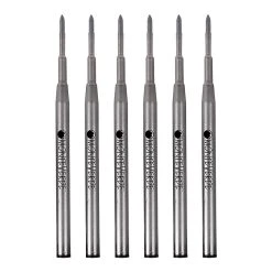 Monteverde® Fine Gel Ballpoint Refill For Montblanc Gel Ballpoint Pens, 6/Pack, Black