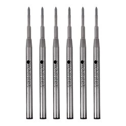 Monteverde® Medium Gel Ballpoint Refill For Montblanc Gel Ballpoint Pens, 6/Pack, Black