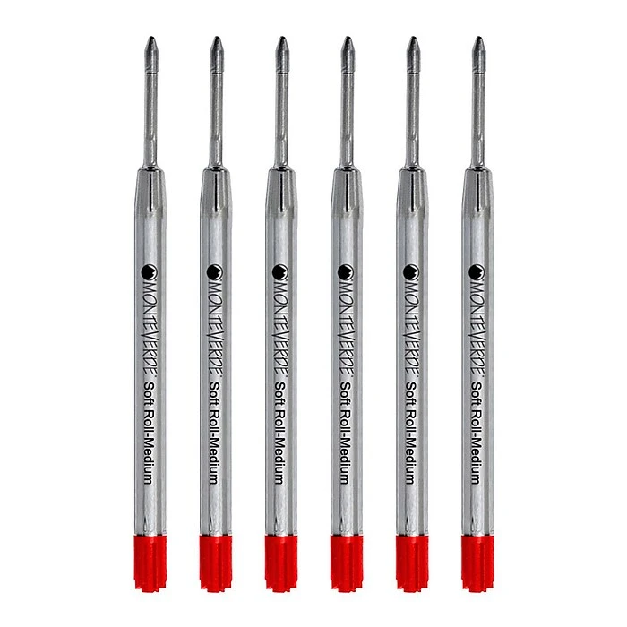 Monteverde® Medium Ballpoint Refill For Parker Ballpoint Pens, 6/Pack, Red 3 Monteverde® Medium Ballpoint Refill For Parker Ballpoint Pens, 6/Pack, Red