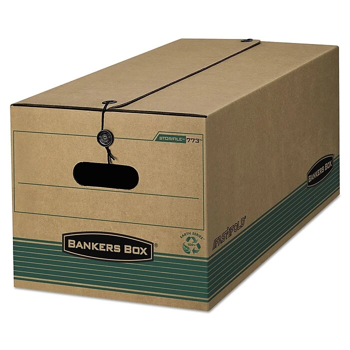 Bankers Box® STOR/FILE™ Medium-Duty Strength Storage Boxes, Letter, Kraft/Green, 12/Carton (00773) 3 Bankers Box® STOR/FILE™ Medium-Duty Strength Storage Boxes, Letter, Kraft/Green, 12/Carton (00773)