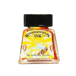 Winsor And Newton Drawing Inks Sunshine Yellow 14 Ml 633 [Pack Of 4]