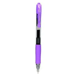 Pilot G-2 Retractable Gel Roller Pen, Fine Point, Purple, 12/Pack (58414-PK12)