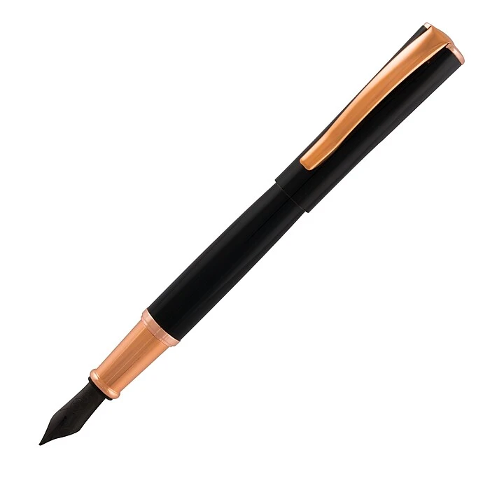 Monteverde Impressa Fountain Pen, Medium Nib, Black With Rose Gold (MV29863) 3 Monteverde Impressa Fountain Pen, Medium Nib, Black With Rose Gold (MV29863)