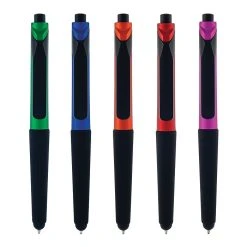 Monteverde One Touch Ballpoint Pen With Front Stylus, Assorted Colors, 12 Pack (MV36170)