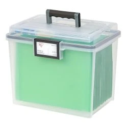 IRIS WeatherPro Portable File Box, Letter Size, Clear, 4/Pack (110350) 9 IRIS WeatherPro Portable File Box, Letter Size, Clear, 4/Pack (110350) -Cheap Staples Shop m003164747 sc7