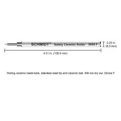 Schmidt 888 Safety Ceramic Rollerball Metal Tube Refill, Fits Universal Pens, Fine, Green, 2 Pack (SC58103) -Cheap Staples Shop m003909860 sc7