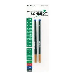Schmidt 888 Safety Ceramic Rollerball Plastic Tube Refill, Fits Universal Pens, Fine, Blue, 2 Pack (SC58109)