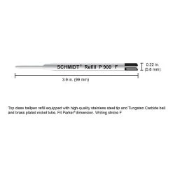 Schmidt P900 Ballpoint TC Ball Parker Style Refill, Fits Parker Ballpoint Pens, Fine, Black, 2 Pack (SC58139) 9 Schmidt P900 Ballpoint TC Ball Parker Style Refill, Fits Parker Ballpoint Pens, Fine, Black, 2 Pack (SC58139) -Cheap Staples Shop m003909988 sc7