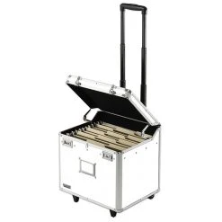 Vaultz®, Locking Mobile Business Case, Letter, White (VZ00381)