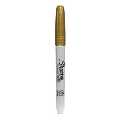 Sharpie Metallic Fine Point Permanent Markers Gold Each [Pack Of 12] (12PK-1823889)