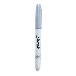 Sharpie Metallic Permanent Marker, Fine Point, Silver, 12/Pack (19365-PK12)