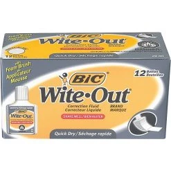 BIC Wite-Out Quick Dry Correction Fluid, 20ml., White, 12/Pack (WOFQD12-WHT) -Cheap Staples Shop s0090425 sc7