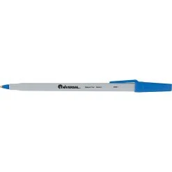 Universal Economy Ballpoint Pen, Medium Point, Blue Ink, Dozen (UNV27411)