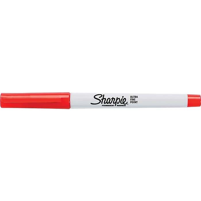 Sharpie Permanent Marker, Ultra Fine Tip, Red (37002) 4 Sharpie Permanent Marker, Ultra Fine Tip, Red (37002) - Image 2