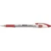 Staples® Icebreaker™ Ballpoint Stick Pens, Medium Point, 1.0 Mm, Red Ink / White Barrel, 12/Pk