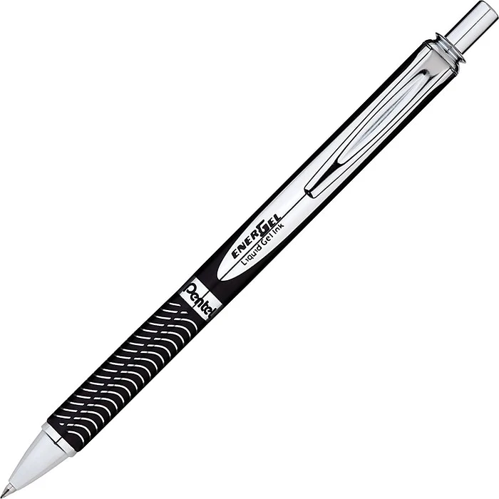 Pentel Alloy Roller Ball Retractable Pen, Medium Point, Black Ink (BL407A) 3 Pentel Alloy Roller Ball Retractable Pen, Medium Point, Black Ink (BL407A)