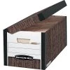 Bankers Box Systematic Medium-Duty FastFold File Storage Boxes, Flip-Top Lid, Letter/Legal Size, Woodgrain, 12/Ct (00052) -Cheap Staples Shop s0512179 sc7