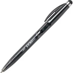 Bic Tech 2 In 1 Retractable Ballpoint Pen And Stylus, Medium Point, Black/Silver Barrel, Each