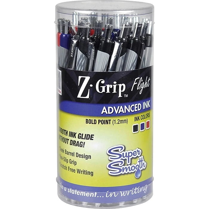 Zebra Z-Grip Retractable Ballpoint Pen, Bold Point, Assorted Ink, 36/Pack (92209) 3 Zebra Z-Grip Retractable Ballpoint Pen, Bold Point, Assorted Ink, 36/Pack (92209)