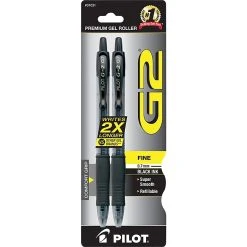 Pilot G2 Retractable Gel Pens, Fine Point, Black Ink, 2/Pack (31031) -Cheap Staples Shop s0797809 sc7