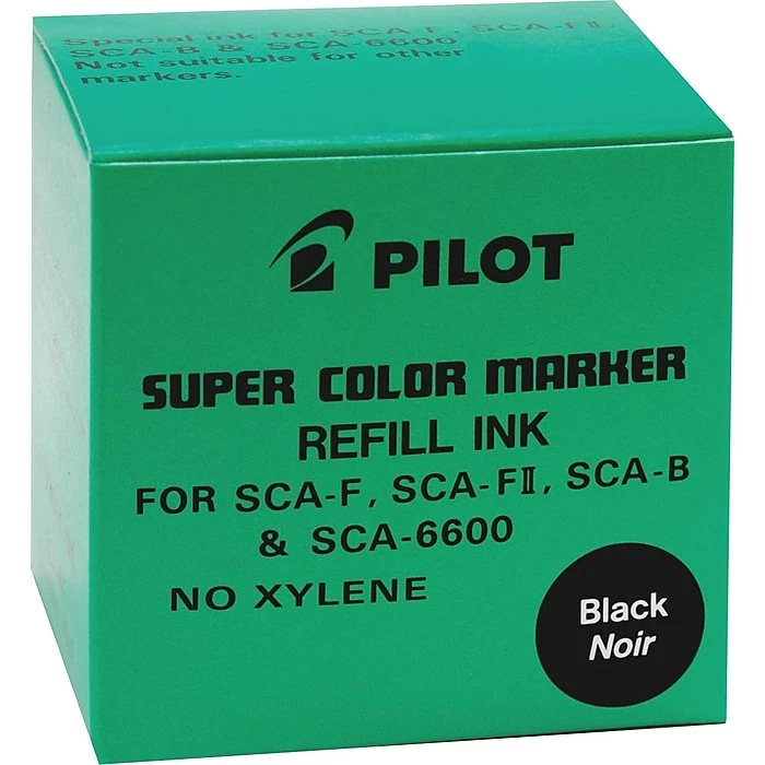Pilot Super Color Permanent Marker Bottled Ink Refill, Black (48500) 3 Pilot Super Color Permanent Marker Bottled Ink Refill, Black (48500)