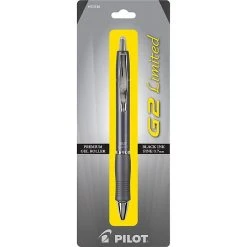 Pilot G2 Limited Retractable Gel Pen, Fine Point, Black Ink (31536)